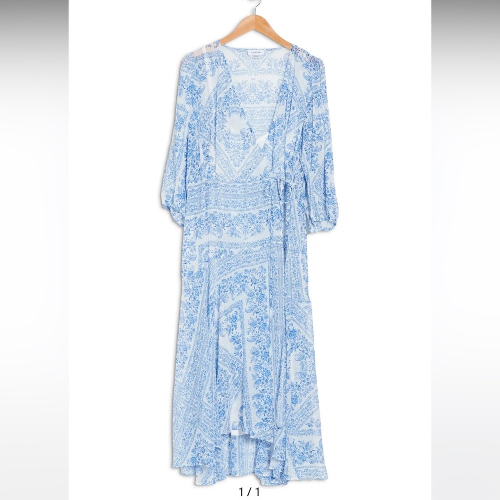 Calvin Klein wrap dress with slip